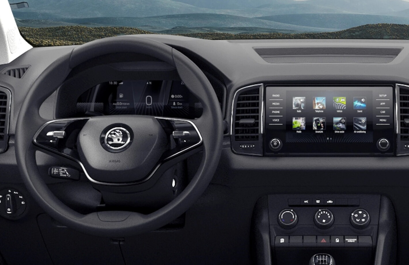 Skoda Karoq interieur infotainment
