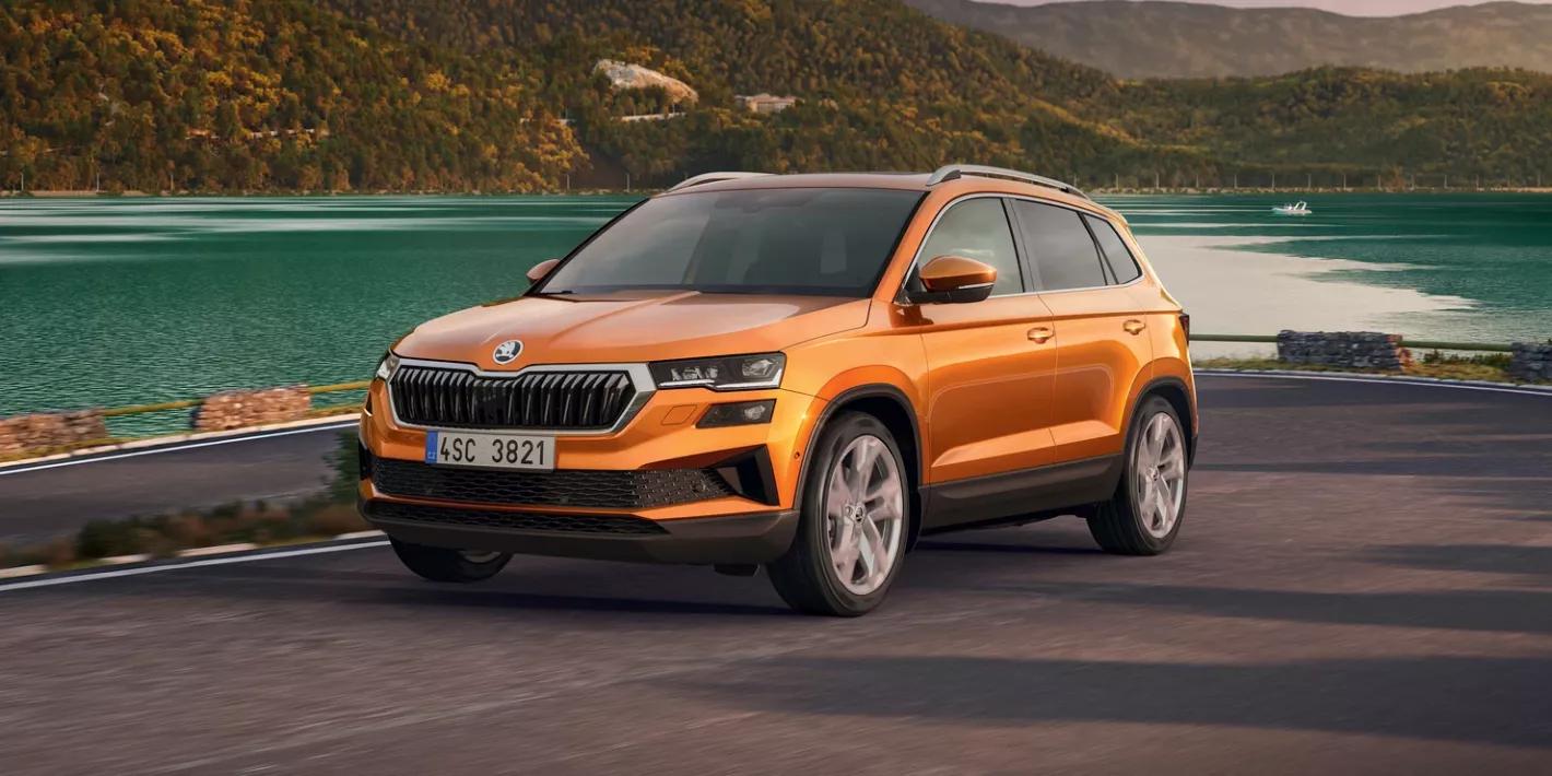 Skoda Karoq SUV oranje exterieur