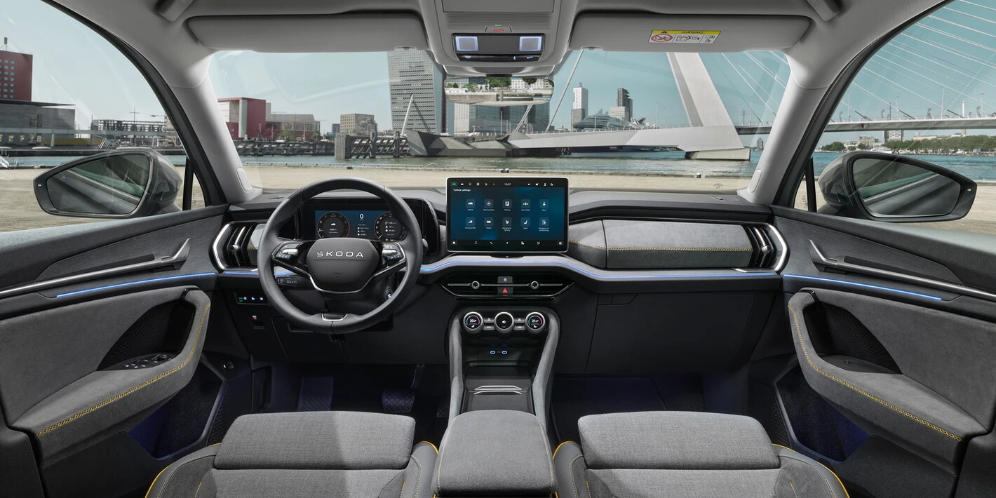 Skoda Kodiaq iV interieur met infotainment
