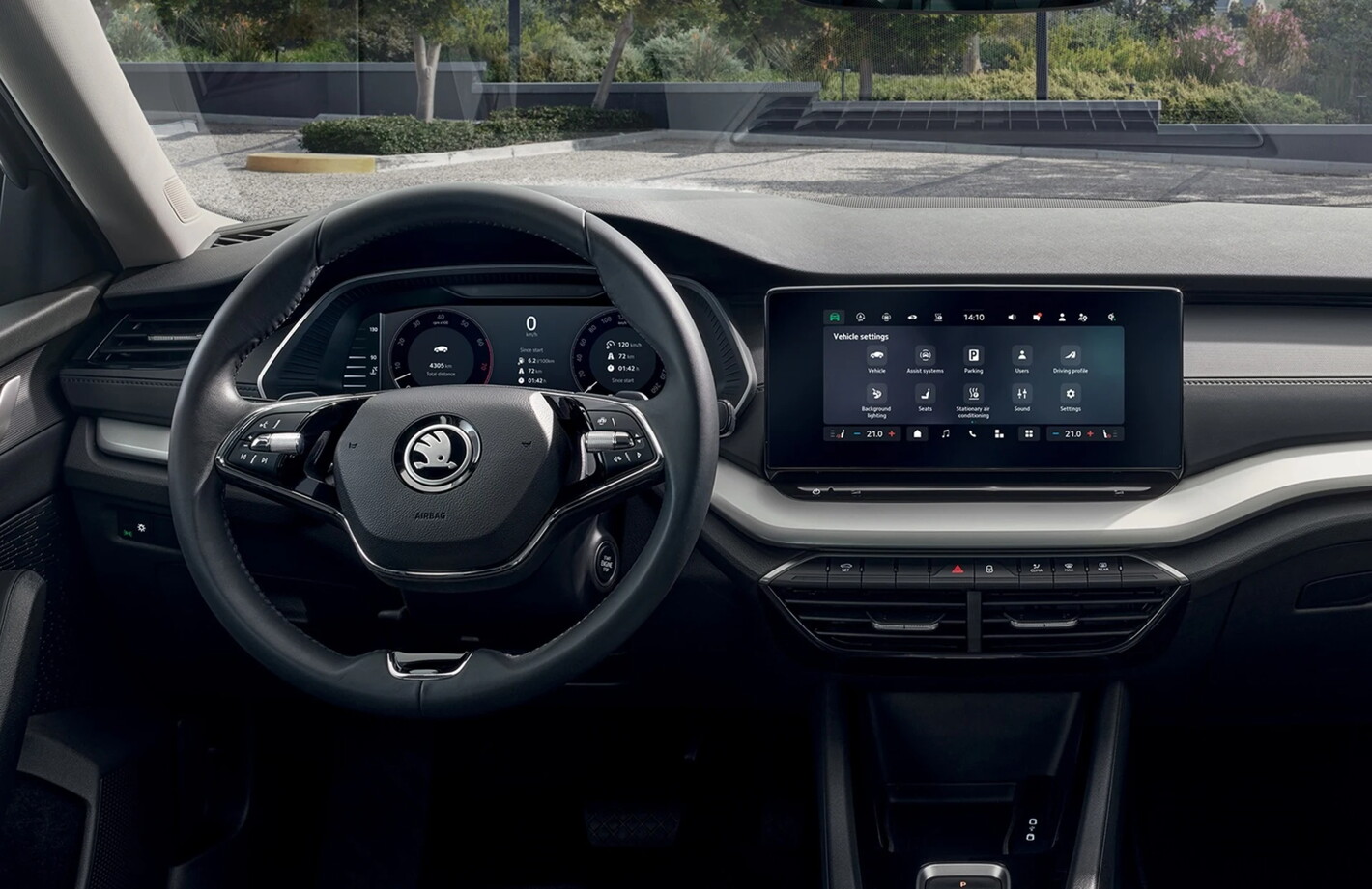 skoda octavia interieur infotainment stuur