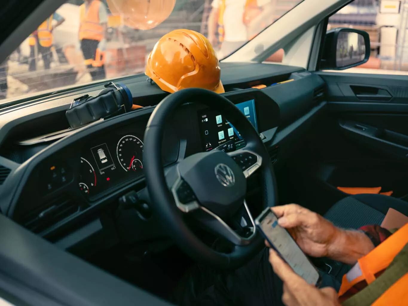 Volkswagen bedrijfswagen Crafter dubbele cabine groen