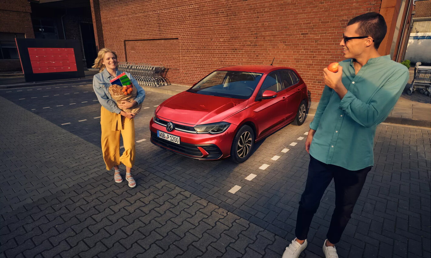 Rode Volkswagen Polo